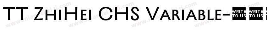 TT ZhiHei CHS Variable字体转换
